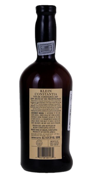 2007 Klein Constantia Vin De Constance, 500ml