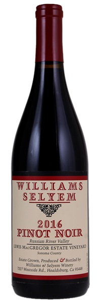 2016 Williams Selyem Lewis MacGregor Estate Vineyard Pinot Noir, 750ml