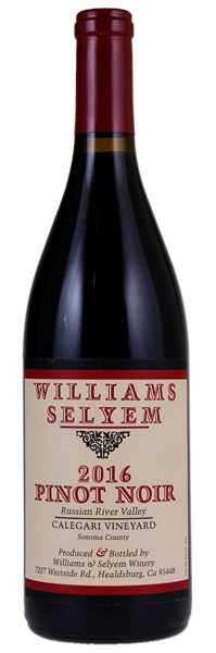 2016 Williams Selyem Calegari Vineyard Pinot Noir, 750ml