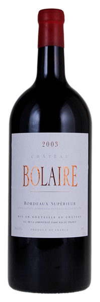2003 Château Bolaire, 3.0ltr