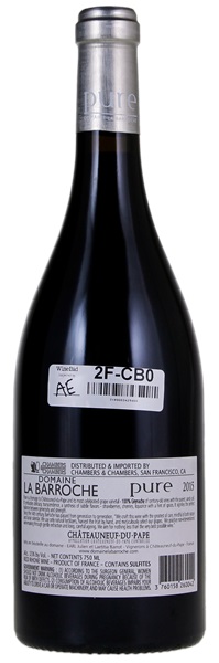 2015 Domaine La Barroche Chateauneuf-du-Pape Cuvee Pure, 750ml