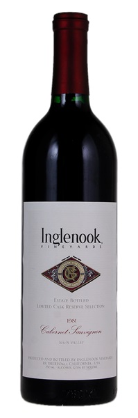 1981 Inglenook Limited Cask Reserve Selection Cabernet Sauvignon, 750ml