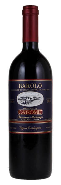 1988 Ca' Romé di Romano Marengo Barolo Vigna Carpegna, 750ml