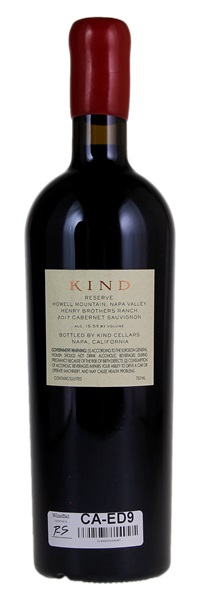 2017 Kind Cellars Henry Brothers Ranch Reserve Cabernet Sauvignon, 750ml