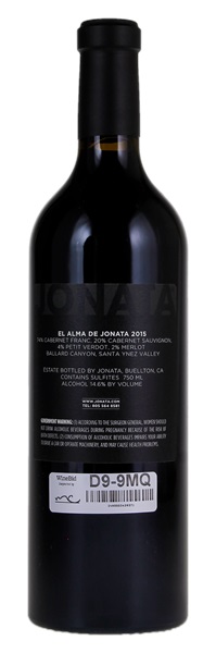 2015 Jonata El Alma de Jonata, 750ml