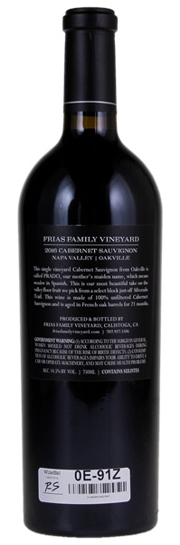 2016 Frias Vineyards Prado Cabernet Sauvignon, 750ml