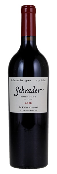 2018 Schrader To Kalon Vineyard Heritage Clone Cabernet Sauvignon, 750ml