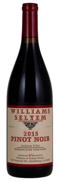 2015 Williams Selyem Ferrington Vineyard Pinot Noir, 750ml