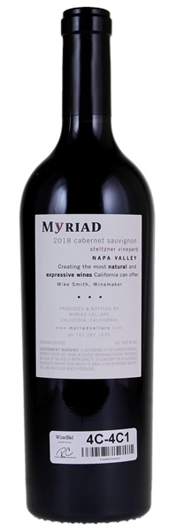 2018 Myriad Cellars Steltzner Vineyard Cabernet Sauvignon, 750ml