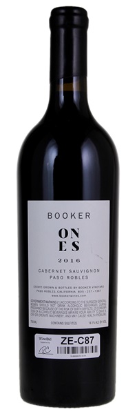 2016 Booker Vineyard Ones Cabernet Sauvignon, 750ml