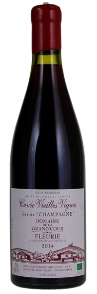 2014 Domaine De La Grand Cour (Jean-Louis Dutraive) Fleurie Vieille Vignes Terroir Champagne, 750ml