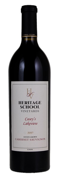 2017 Heritage School Vineyards Casey's Lakeview Vineyard Cabernet Sauvignon, 750ml