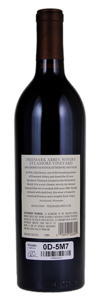 2016 Freemark Abbey Sycamore Vineyard Cabernet Sauvignon, 750ml