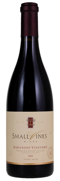 2013 Small Vines Wines Baranoff Vineyard Pinot Noir, 750ml