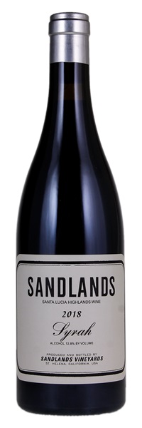 2018 Sandlands Vineyards Santa Lucia Highlands Syrah, 750ml