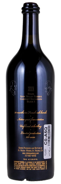2004 Saint Helena Winery Sympa Reserve Block #1 Cabernet Sauvignon, 750ml