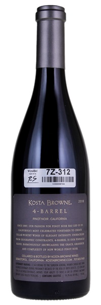 2018 Kosta Browne 4-Barrel Pinot Noir, 750ml