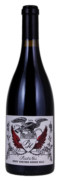 2016 Purple Hands Kropf Vineyard Pinot noir, 750ml