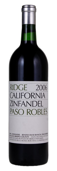 2006 Ridge Paso Robles Zinfandel, 750ml