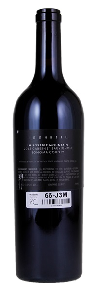 2015 Hidden Ridge Immortal Impassable Mountain Cabernet Sauvignon, 750ml