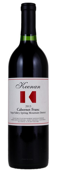 2013 Robert Keenan Winery Spring Mountain District Cabernet Franc, 750ml