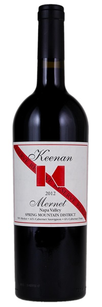 2012 Robert Keenan Winery Spring Mountain District Reserve Mernet, 750ml