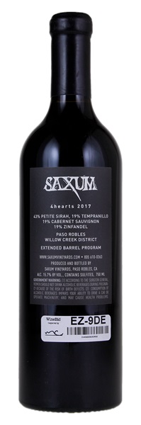 2017 Saxum 4 Hearts Vineyard, 750ml