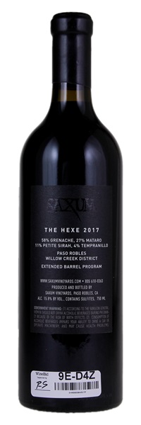 2017 Saxum The Hexe, 750ml
