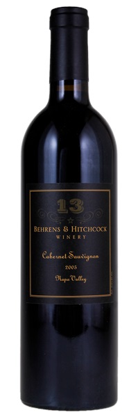 2005 Behrens & Hitchcock Number 13 Cabernet Sauvignon, 750ml