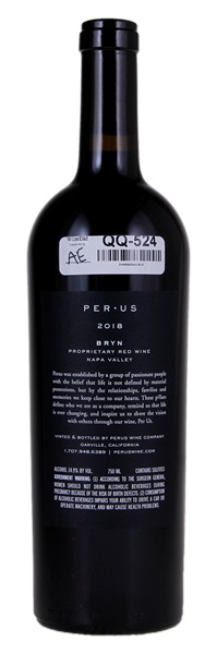 2018 PerUs Wine Co. Bryn, 750ml