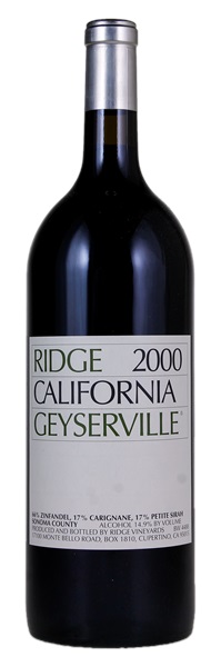 2000 Ridge Geyserville, 1.5ltr