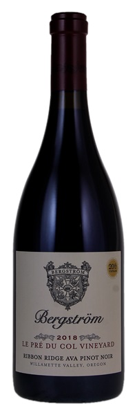 2018 Bergstrom Winery Le Pré Du Col Vineyard Pinot Noir, 750ml
