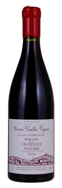 2018 Domaine De La Grand Cour (Jean-Louis Dutraive) Fleurie Lieu-dit Champagne Cuvee Vieilles Vignes, 750ml