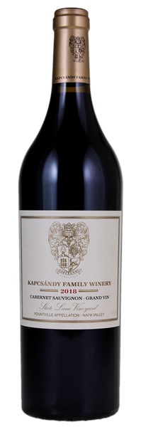 2018 Kapcsandy Family Wines State Lane Vineyard Grand Vin Cabernet Sauvignon, 750ml