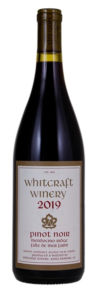 2019 Whitcraft Faite de Mer Farm Pinot Noir, 750ml