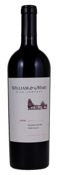2018 William & Mary Wine Company Shifflett Ranch Red, 750ml