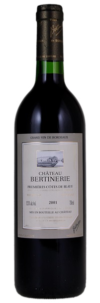 2001 Chateau Bertinerie Premières Côtes de Blaye, 750ml
