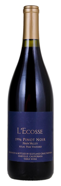 1996 L'Ecosse Atlas Peak Vineyard Pinot Noir, 750ml