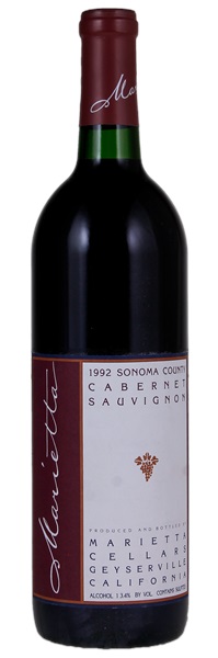 1992 Marietta Cabernet Sauvignon, 750ml