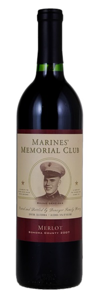 2007 Benziger Family Winery Marines Memorial Club Merlot, 750ml
