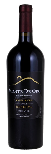 2012 Monte de Oro Vista Del Monte Vineyard Vigna Vicini Reserve, 750ml