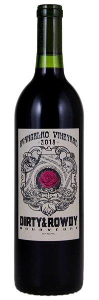 2018 Dirty & Rowdy Family Winery Evangelho Vineyard Old Vines Mourvedre, 750ml