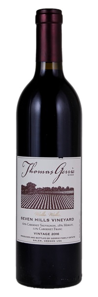 2016 Thomas Gerrie Wines Seven Hills Vineyard Red, 750ml