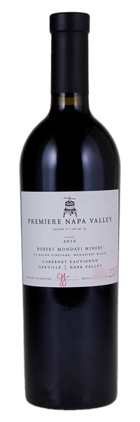 2010 Premiere Napa Valley Auction Robert Mondavi To Kalon Vineyard Monastery Block Cabernet Sauvignon, 750ml