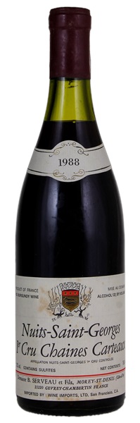 1988 B. Serveau et Fils Nuits-St.-Georges Chaines Carteaux, 750ml