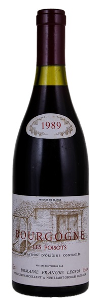 1989 Domaine Francois Legros Bourgogne Les Poisots, 750ml