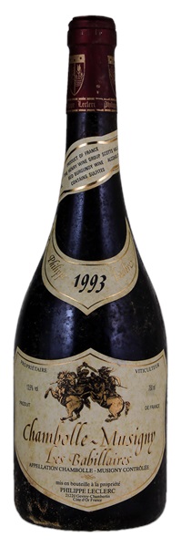 1993 Philippe Leclerc Chambolle-Musigny Les Babillaires, 750ml