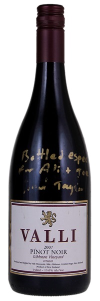 2007 Valli Gibbston Vineyard Pinot Noir (Screwcap), 750ml