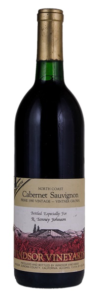 1980 Windsor Vineyards Prime Vintage Special Reserve Cabernet Sauvignon, 750ml