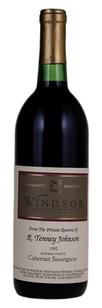 1992 Windsor Vineyards Winemaster's Private Selection Alexander Valley Cabernet Sauvignon, 750ml